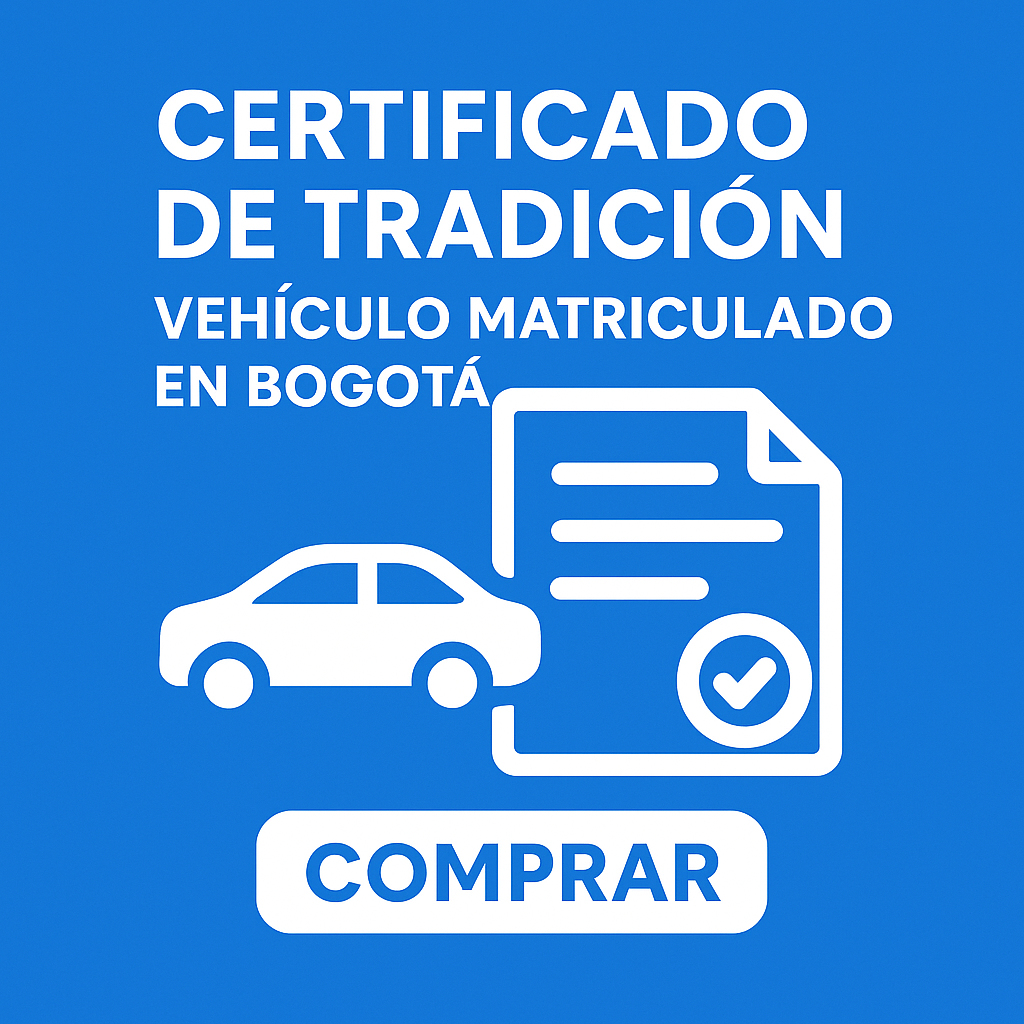 certificado tradicion vehiculo bogota